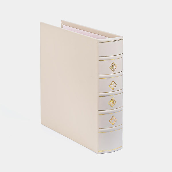 Luxury Leather Office A4 Ring Binder, Ivory-ANTORINI®