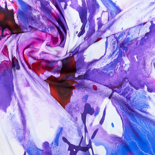 Purple Haze Silk Scarf, 140 cm-ANTORINI®