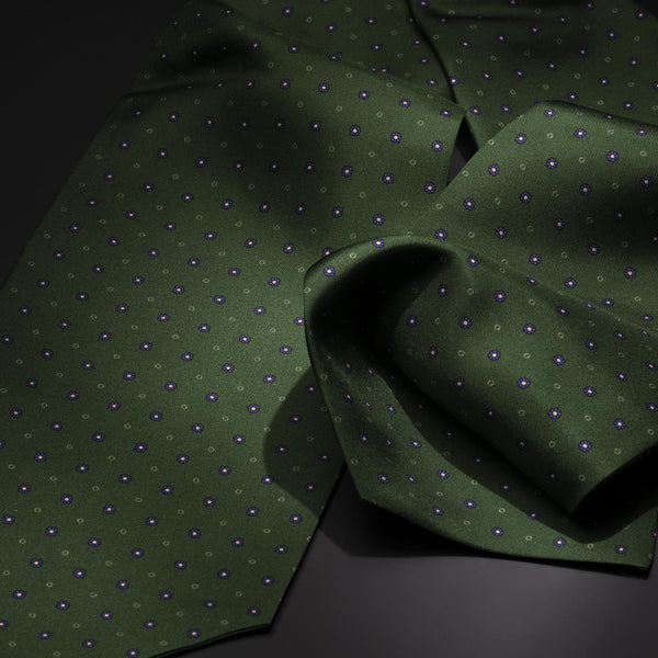 Silk Ascot Tie, Green-ANTORINI®