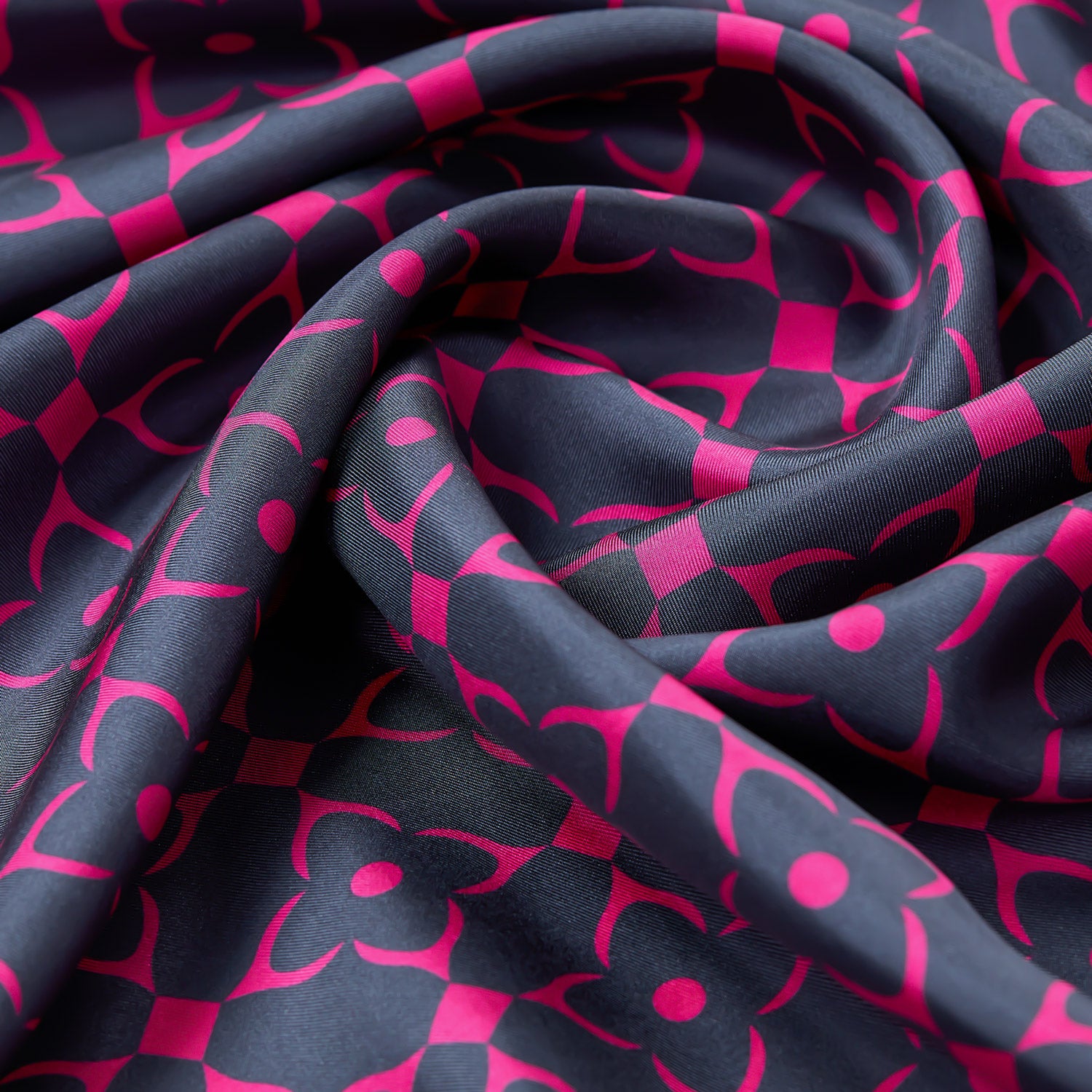 Geometric Scarf in Steel Grey