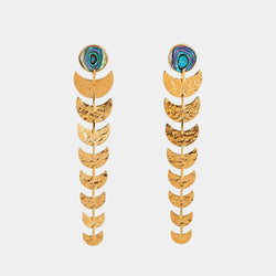 Silver Earrings Isis, Silver 925/1000, 18 g, gold-plated-ANTORINI®