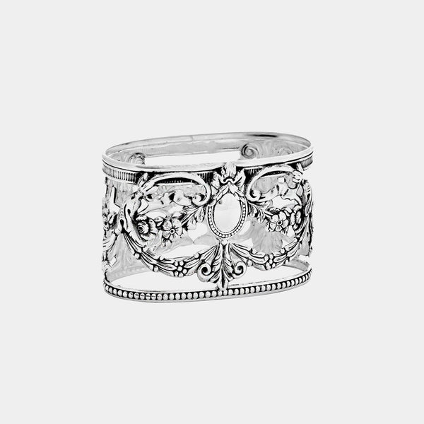 Napkin Ring Flowers, silver-plated-ANTORINI®