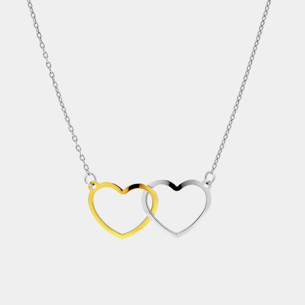 Silver Necklace with Hearts, Silver 925/1000, 1,5 g, Gold-plated-ANTORINI®