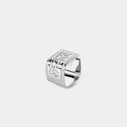 Women's Silver Ring Cuadro, Silver 925/1000, 6 g-ANTORINI®