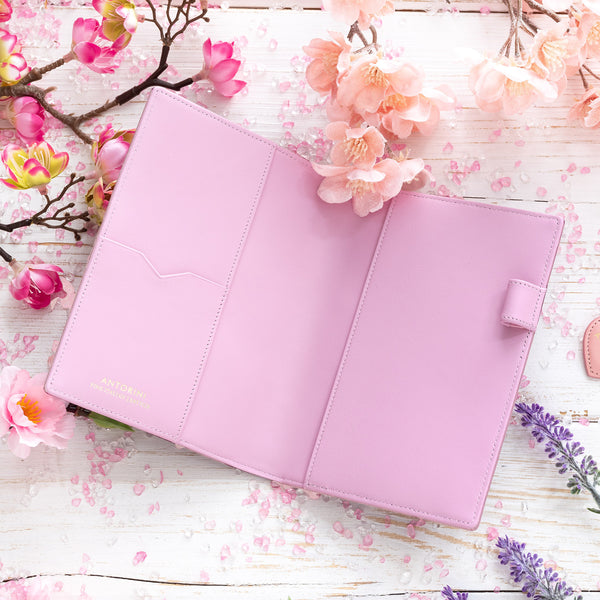 Luxury Ladies A6 Agenda/Journal in Silver and Lilac-ANTORINI®