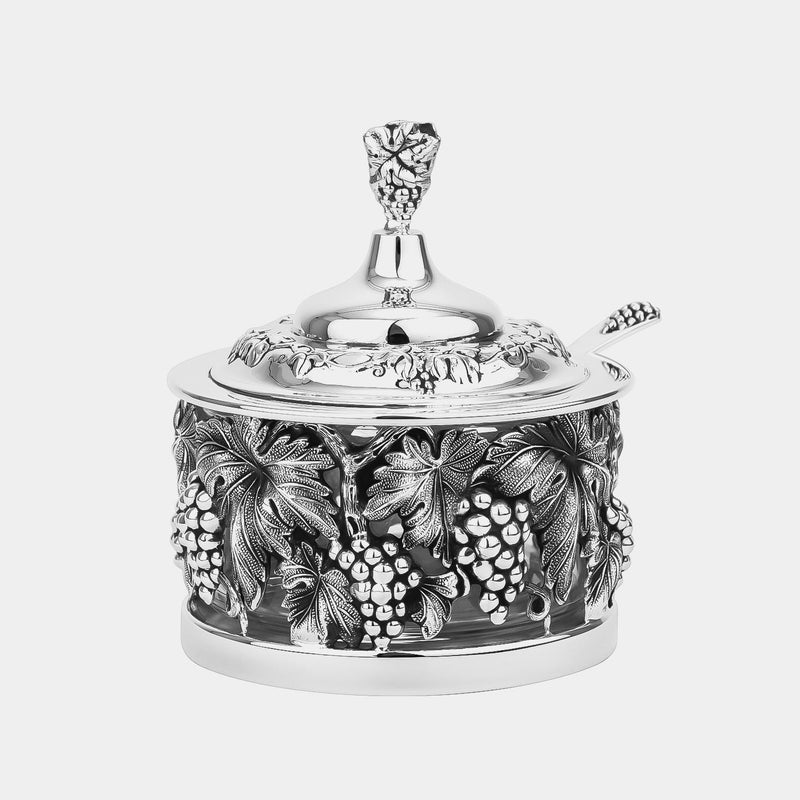 Sugar Bowl with Grapes, silver plated-ANTORINI®
