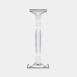 Glass Candlestick with Silves Plated Decoration-ANTORINI®
