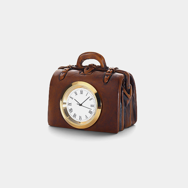 Travel clock in imitation of leather luggage-ANTORINI®