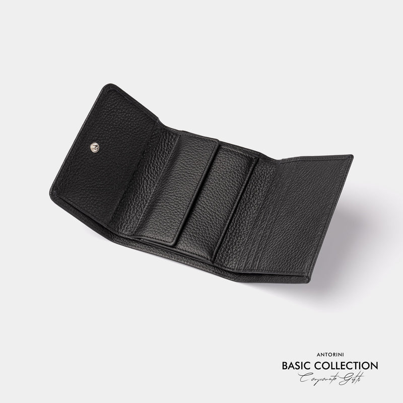 Leather Trifold Wallet in Black - Corporate Collection-ANTORINI®