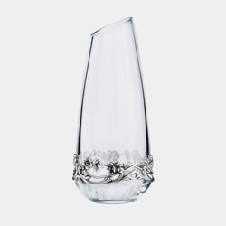 Glass Vase Elisabeth, With Silver Plated Flowers-ANTORINI®