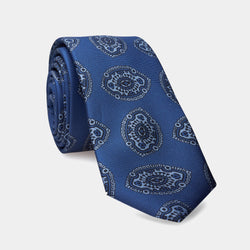 Italian Vintage Silk Tie in Blue-ANTORINI®