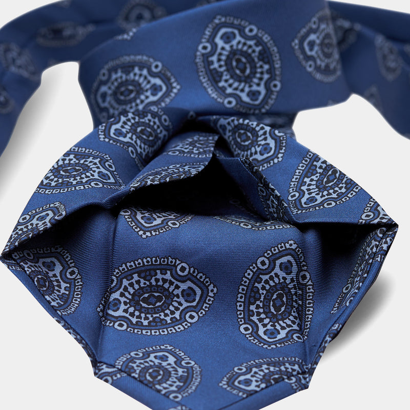Italian Vintage Silk Tie in Blue-ANTORINI®