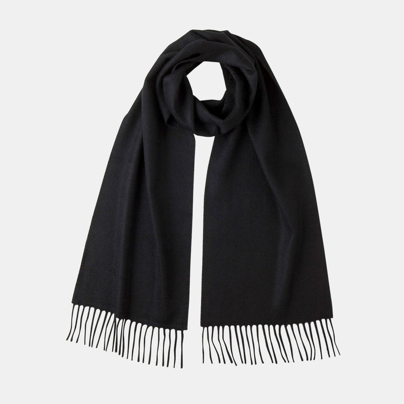Merino Wool Scarf in Black-ANTORINI®