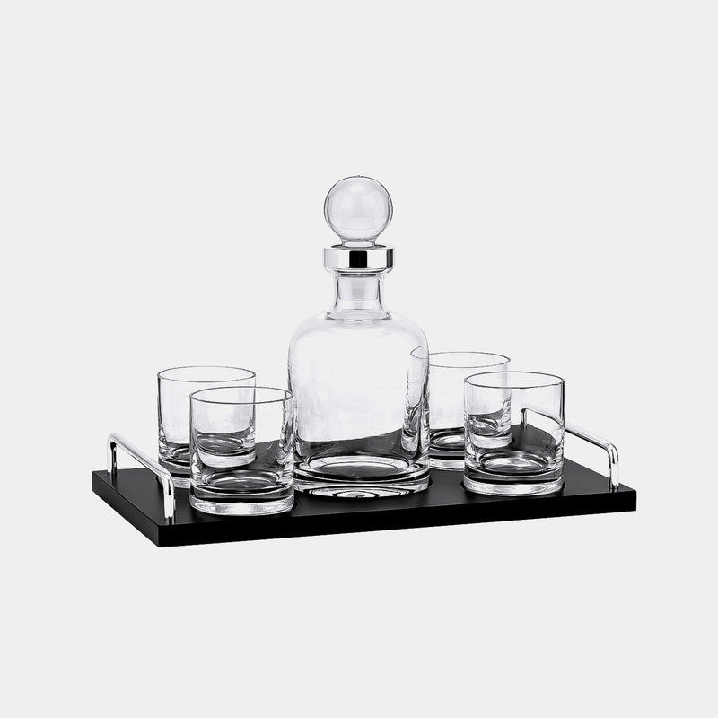 CRYSTAL WHISKY SET, SILVER PLATED-ANTORINI®