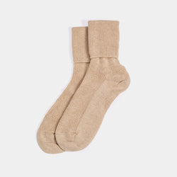 Women's Cashmere Socks, Beige-ANTORINI®