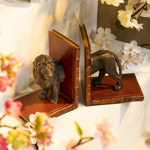 Pair of Lion Bookends-ANTORINI®