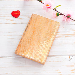 A6 Luxury Leather Journal & Diary in Gold and Nude-ANTORINI®